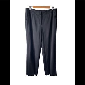 𝅺st John Caviar black wide leg wool pants size 10